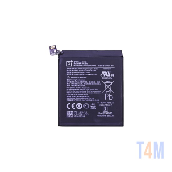 Battery BLP761 for OnePlus 8 4320mAh